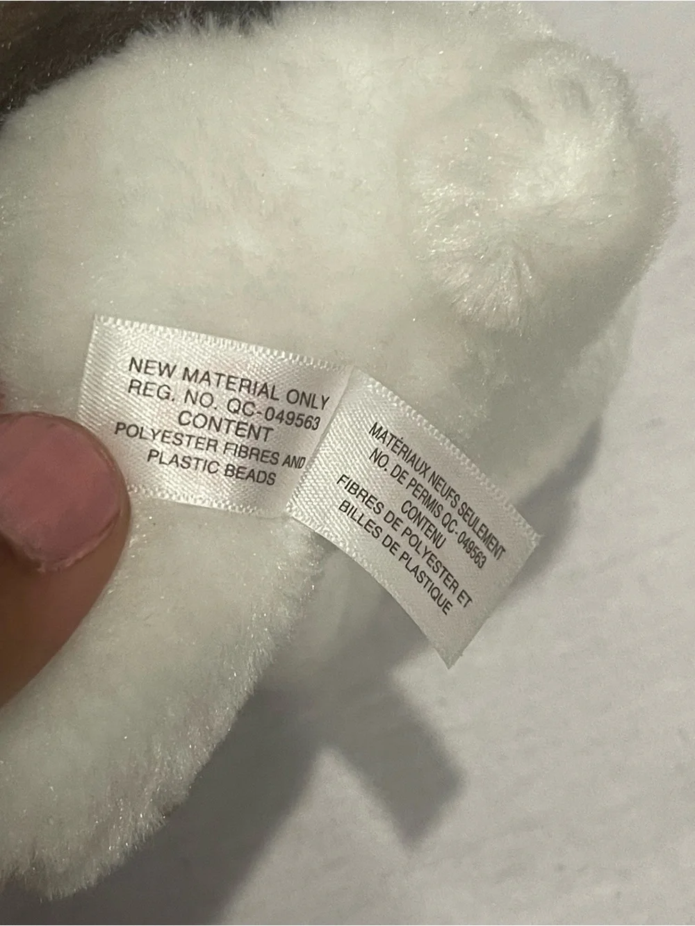 Ty Brown and White Plush Puppy with Blue Eyes
